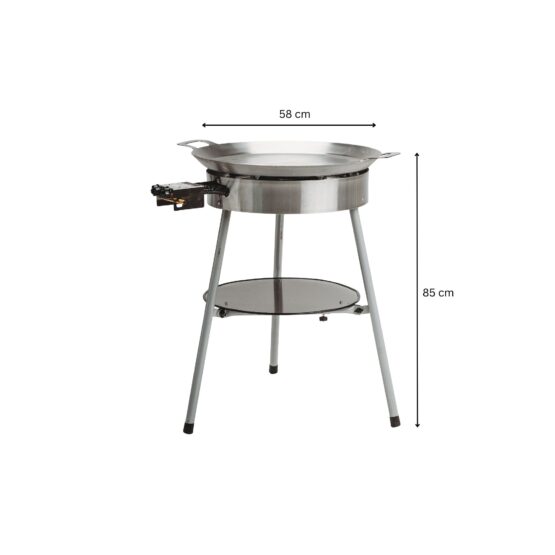 GrillSymbol muurinpohjapannu kaasulla Expert-580, ø 58 cm