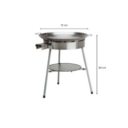 GrillSymbol muurinpohjapannu kaasulla Expert-720, ø 72 cm